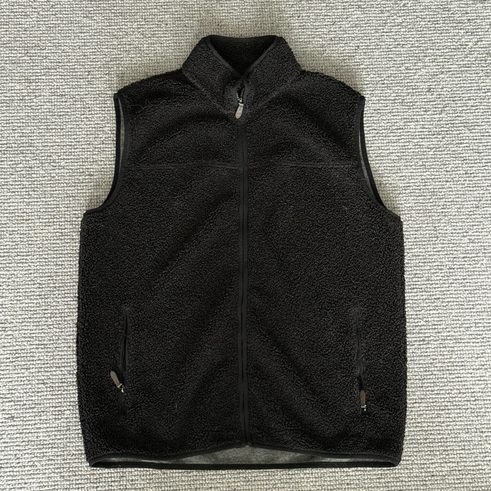 Vinyard Vines Men's Nantucket Sherpa Fleece Full Vest Black Medium M